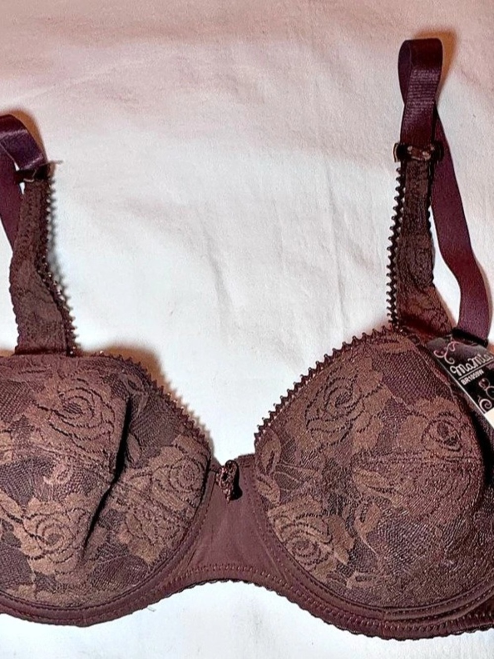 Maidenform One Fabulous Fit Lace Underwire Bra in Brown 40D NWT